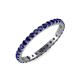 4 - Audrey 2.40 mm Blue Sapphire U Prong Eternity Band 