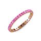 4 - Audrey 2.40 mm Pink Sapphire U Prong Eternity Band 