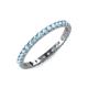 4 - Audrey 2.40 mm Aquamarine U Prong Eternity Band 