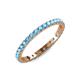 4 - Audrey 2.40 mm Blue Topaz U Prong Eternity Band 