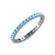 4 - Audrey 2.40 mm Blue Topaz U Prong Eternity Band 
