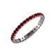 4 - Audrey 2.40 mm Red Garnet U Prong Eternity Band 