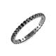 4 - Audrey 2.40 mm Black Diamond U Prong Eternity Band 