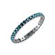4 - Audrey 2.40 mm Blue Diamond U Prong Eternity Band 