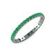 4 - Audrey 2.40 mm Emerald U Prong Eternity Band 