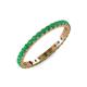 4 - Audrey 2.40 mm Emerald U Prong Eternity Band 