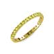 4 - Audrey 2.40 mm Yellow Diamond U Prong Eternity Band 
