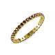 4 - Audrey 2.40 mm Smoky Quartz U Prong Eternity Band 