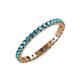 4 - Audrey 2.40 mm London Blue Topaz U Prong Eternity Band 