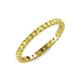 4 - Audrey 2.40 mm Yellow Sapphire U Prong Eternity Band 