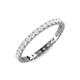 4 - Audrey 2.40 mm White Sapphire U Prong Eternity Band 