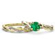 1 - Mayra Desire Emerald and Diamond Infinity Bridal Set Ring 