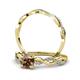 2 - Mayra Desire Smoky Quartz and Diamond Infinity Bridal Set Ring 
