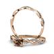 2 - Mayra Desire Smoky Quartz and Diamond Infinity Bridal Set Ring 