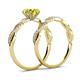 4 - Mayra Desire Yellow and White Diamond Infinity Bridal Set Ring 