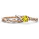 1 - Mayra Desire Yellow and White Diamond Infinity Bridal Set Ring 