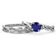 1 - Mayra Desire Blue Sapphire and Diamond Infinity Bridal Set Ring 