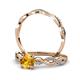 2 - Mayra Desire Citrine and Diamond Infinity Bridal Set Ring 