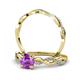 2 - Mayra Desire Amethyst and Diamond Infinity Bridal Set Ring 