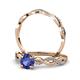 2 - Mayra Desire Iolite and Diamond Infinity Bridal Set Ring 