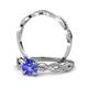 2 - Mayra Desire Tanzanite and Diamond Infinity Bridal Set Ring 