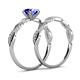 4 - Mayra Desire Tanzanite and Diamond Infinity Bridal Set Ring 