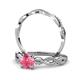 2 - Mayra Desire Pink Tourmaline and Diamond Infinity Bridal Set Ring 