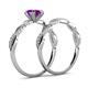 4 - Mayra Desire Amethyst and Diamond Infinity Bridal Set Ring 