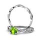 2 - Mayra Desire Peridot and Diamond Infinity Bridal Set Ring 