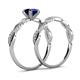 4 - Mayra Desire Blue Sapphire and Diamond Infinity Bridal Set Ring 