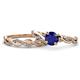 1 - Mayra Desire Blue Sapphire and Diamond Infinity Bridal Set Ring 