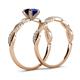 4 - Mayra Desire Blue Sapphire and Diamond Infinity Bridal Set Ring 