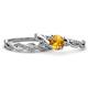 1 - Mayra Desire Citrine and Diamond Infinity Bridal Set Ring 