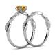 4 - Mayra Desire Citrine and Diamond Infinity Bridal Set Ring 
