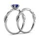 4 - Mayra Desire Iolite and Diamond Infinity Bridal Set Ring 