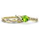 1 - Mayra Desire Peridot and Diamond Infinity Bridal Set Ring 