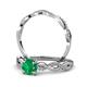 2 - Mayra Desire Emerald and Diamond Infinity Bridal Set Ring 