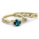 3 - Mayra Desire Blue and White Diamond Infinity Bridal Set Ring 