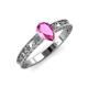3 - Florie Classic 7x5 mm Pear Shape Pink Sapphire Solitaire Engagement Ring 