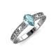 3 - Florie Classic 7x5 mm Pear Shape Aquamarine Solitaire Engagement Ring 