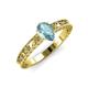 3 - Florie Classic 7x5 mm Pear Shape Aquamarine Solitaire Engagement Ring 