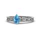 1 - Florie Classic 7x5 mm Pear Shape Blue Topaz Solitaire Engagement Ring 