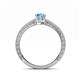 4 - Florie Classic 7x5 mm Pear Shape Blue Topaz Solitaire Engagement Ring 