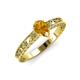 3 - Florie Classic 7x5 mm Pear Shape Citrine Solitaire Engagement Ring 