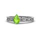 1 - Florie Classic 7x5 mm Pear Shape Peridot Solitaire Engagement Ring 