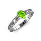3 - Florie Classic 7x5 mm Pear Shape Peridot Solitaire Engagement Ring 