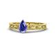 1 - Florie Classic 7x5 mm Pear Shape Tanzanite Solitaire Engagement Ring 