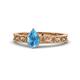 1 - Florie Classic 7x5 mm Pear Shape Blue Topaz Solitaire Engagement Ring 