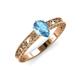 3 - Florie Classic 7x5 mm Pear Shape Blue Topaz Solitaire Engagement Ring 