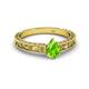 2 - Florie Classic 7x5 mm Pear Shape Peridot Solitaire Engagement Ring 
